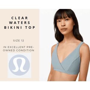 Lululemon Clear Waters Bikini Top Size 12 EUC